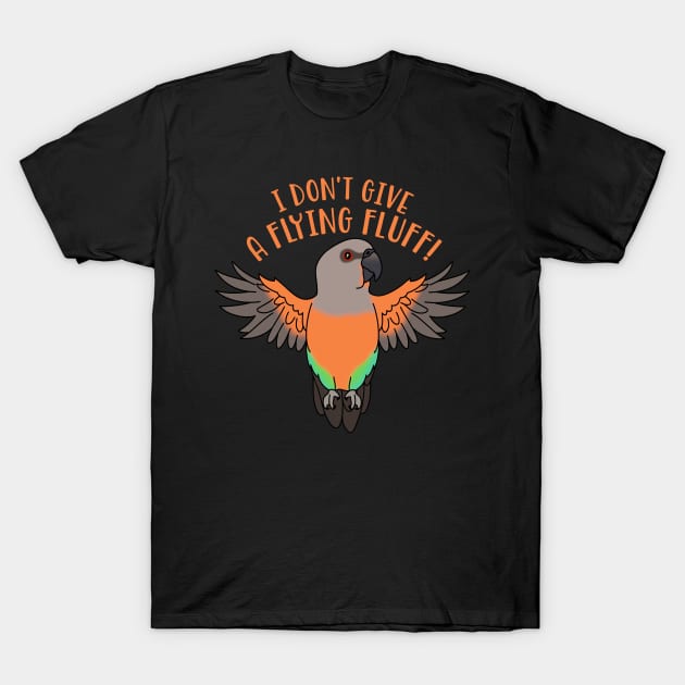 I don't give a flying fluff - red bellied parrot T-Shirt by FandomizedRose